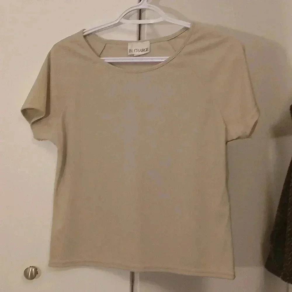 Beige short sleeve  shirt